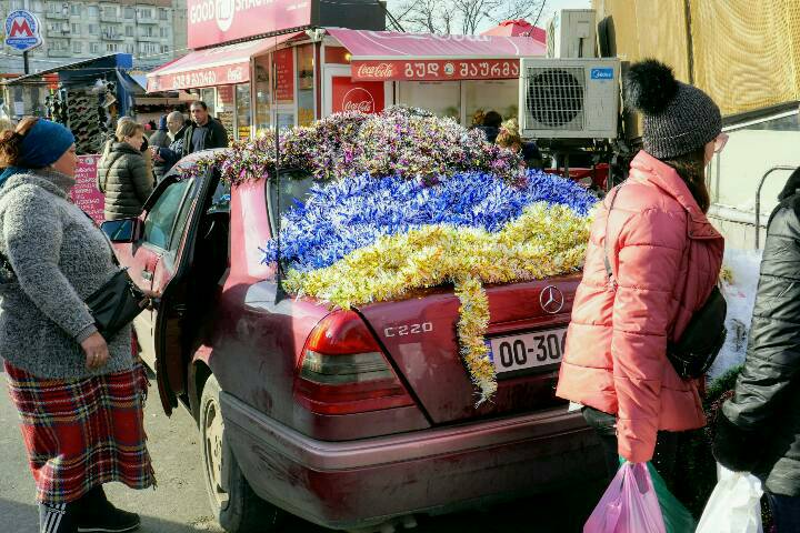 Ambulanter Marktstand im Zentrum der Hauptstadt